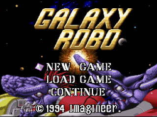 Galaxy Robo title screen for Super Famicom